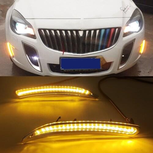 Car Flashing 2Pcs LED DRL Daytime Running Lights For Buick Regal GS Opel Insignia 2010 2011 2012 2013 2014 2015 Fog Cover