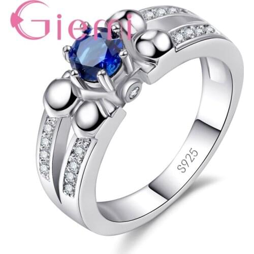 AAA+ Zircon Engagement Rings for Women 925 Sterling Silver Color Wedding Rings Female Anel Austrian Crystals Jewelry Top Quality