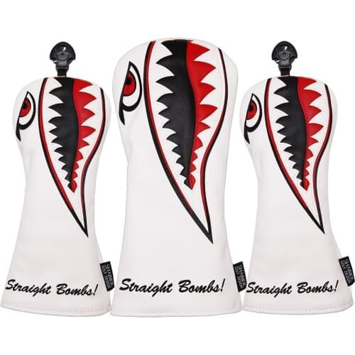 Shark 460cc Driver Golf Head Cover Golf Club Cover PU Leather