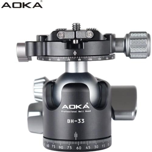 AOKA BH33R Loading 18kgs double panoramic low gravity ball head for camera tripod