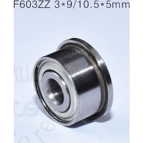 F603ZZ 3*9&10.5*5mm 10pieces free shippping 603ZZ Flange bearings chrome steel bearing F603ZZ