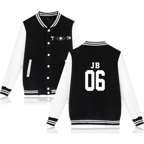 GOT7 2D New Print K-pops Casual Cool Jacket Harajuku 2019 Tops Hot Sale Women and men Long Sleeve Baseball Jacket plus Size 4XL