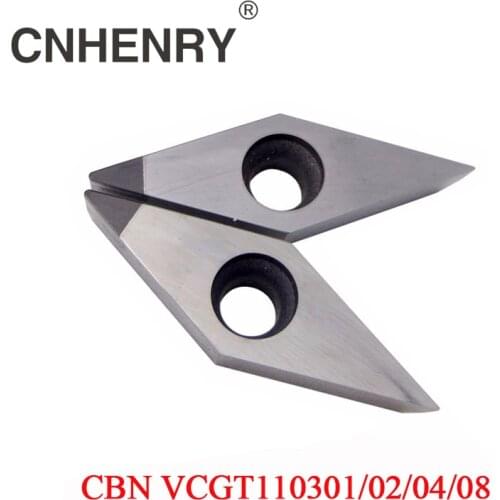 2 PCS CBN Lathe Turning Inserts VCGT110301/02/04/08 CNC CBN Diamond Inserts Machining Lathe Cutter Tools