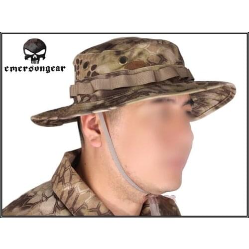 EMERSON Boonie Hat Military Tactical Army Hat Anti-scrape Grid Fabric camouflage hat Kryptek Highlander Hunting Cap EM8714