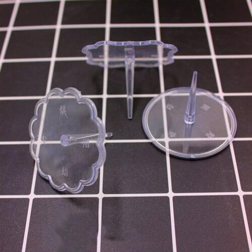 100Pcs round decorative ornaments base transparent plastic decorative accessories bottom cake cake hat accessories decoration