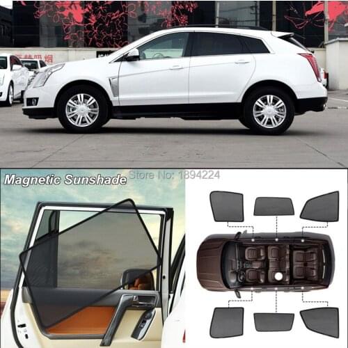 Car Side Windows Magnetic Sun Shade UV Protection Ray Blocking Mesh Visor For Cadillac SRX