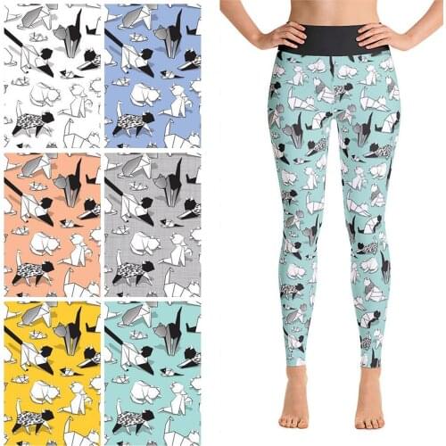 Fashion Womens High Waist Fitness Gym Leggings Printed Hip Lifting Yoga Pants Exercise Pants Leggings Trainning Wear New E2