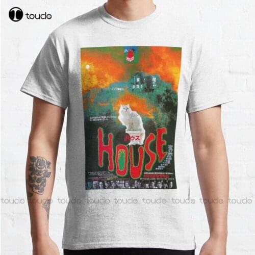 New House 1977 Japanese Movie Poster Art Classic T-Shirt Black T Shirt Cotton Tee Shirt S-3Xl Unisex
