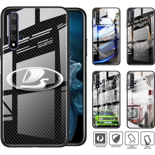 Tempered Glass Hot New Shell Luxury Cover Russia Lada Car For Honor 30 20 10 9X 8X Pro Plus Lite Phone Case