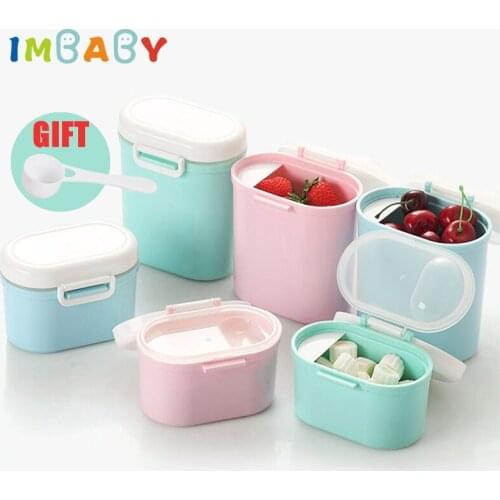 IMBABY Baby portable Milk Storage infant Baby Milk Powder Formula baby Food Container for Kids Food Storage PP Snack/Fruit Box