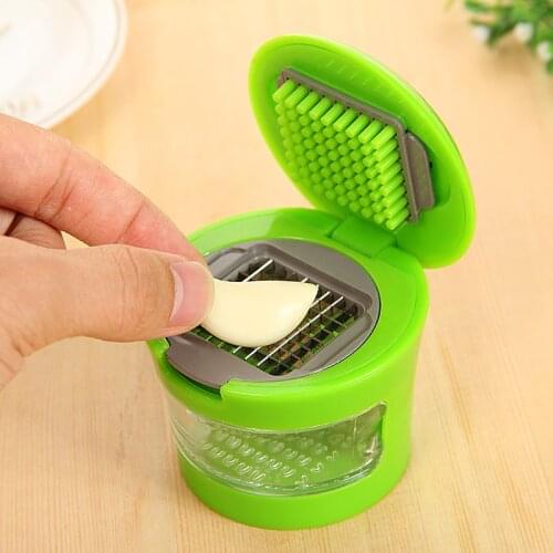 Garlic Press Garlics Masher Mini Food Crusher Vegetable Choppe Slicer Squeezer Cute Kitchen Gadgets Accessories Cooking Tools