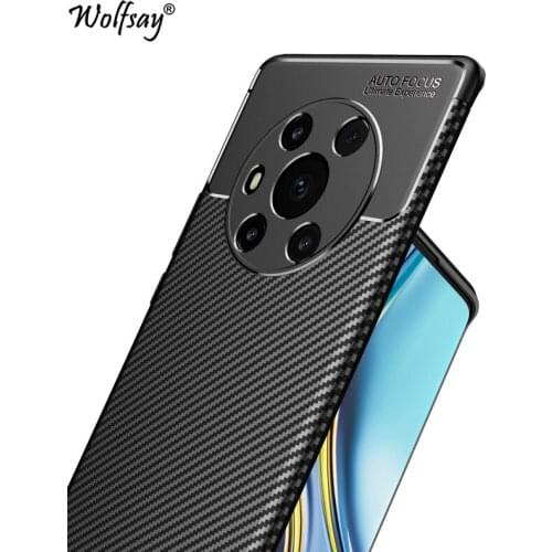 For Honor Magic3 Case Bumper Anti-knock Silicone Carbon Fiber Back Cover For Honor Magic 3 Case For Honor Magic3 Magic 3 6.76"