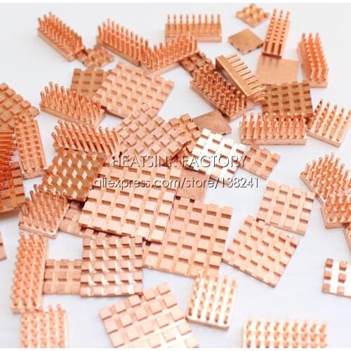 Pure T2 Copper 13*12*7mm 22*8*8mm Heatsink Radiator Cooler With Thermal Pad Cooling For MOS RAM Memory