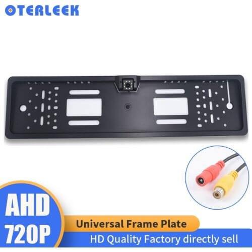 Super High Definition AHD License Plate Frame Rear View Camera with 8 LED lights Night Vision