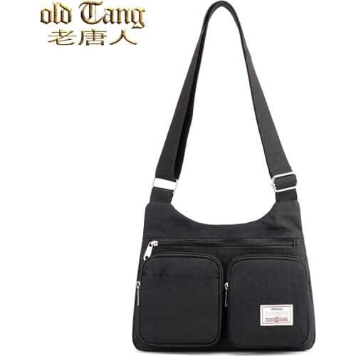 OLD TANG Solid Color Waterproof Nylon Shoulder Bags for Women 2021 Fashion Casual Concise High Quality Messenger Bag Sac Epaule