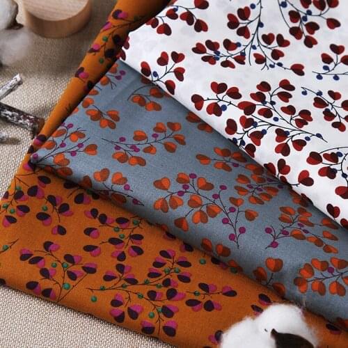 100X145cm New Floral Pattern Printed Cotton Poplin Fabric Light Weight For Spring Summer Kids Dress Shirt Blouse DIY Patchwork