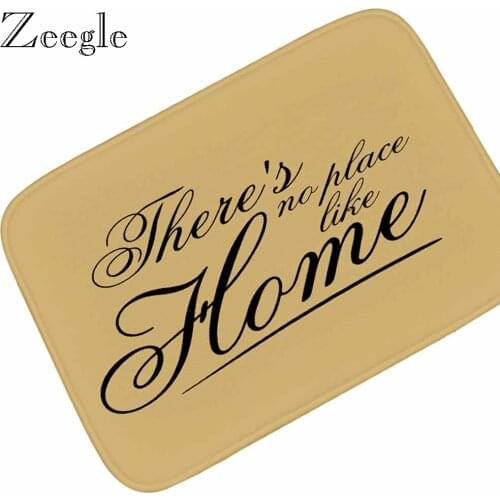 Zeegle Home Floor Mat Doormat Anti Slip Entrance Carpet Flannel Soft Foot Rug Hallway Rug Absorbent Bathroom Doormat Bedroom Mat