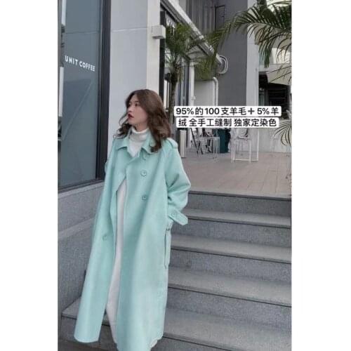 High Quality Wool Coat Women Korean Style Woman Jacket Cashmere Coats and Jackets Autumn Winter 2021 Manteau Femme Pph3446