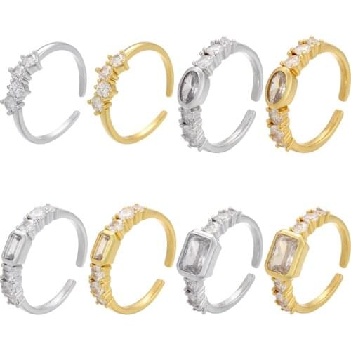 ZHUKOU Rings With Crystals