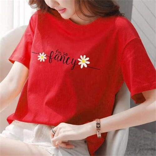 2020 Fashion Women T-shirt Harajuku Aesthetics Graphic T Shirt Short Sleeve Cotton Summer Tshirt Top Tees Female femme clothes