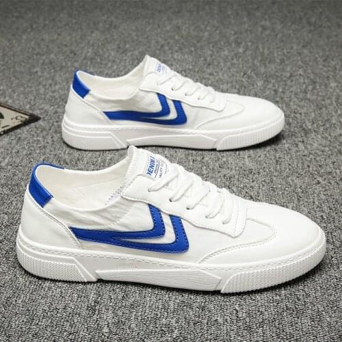 2020 Canvas Shoes Mens Fashion Casual Shoes Student Board Shoes Breathable Wild White Shoes