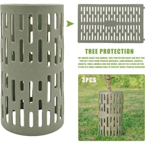 3PCS Plant Tree Trunk Protector Weather-proof Plastic Guard Cover Plant Protection Tools Garden Accessories