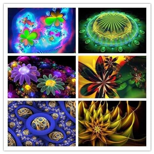 New Rhinestones Diy Diamond Mosaic Diamond Painting Cross Stitch Full Drill Diamond Embroidery Colorful abstract flowers