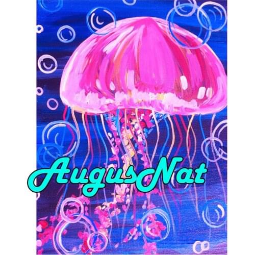 Animals diamond painting jellyfish full square daimond embroidery puzzle pictures diamant mosaic beads canvas poster big size