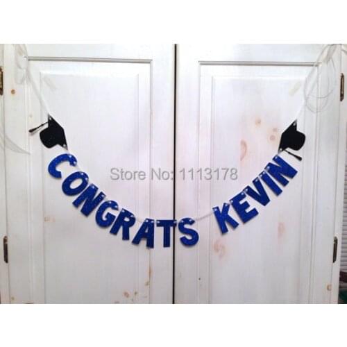 Cheap Custom Graduation Banner -- Graduation Photo Prop / Decoration personalized garland