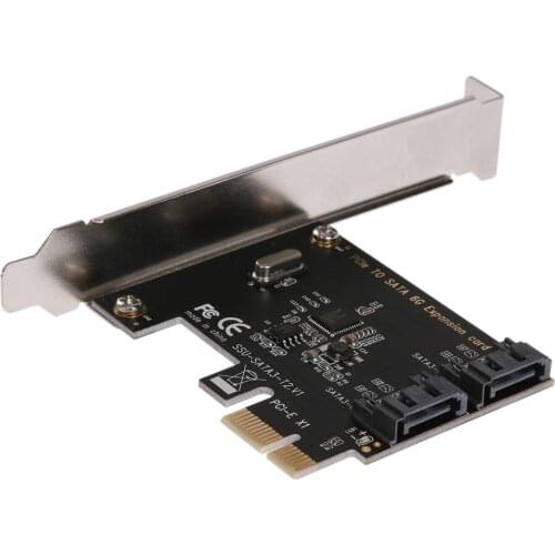 Dual SATA3.0 interfaces PCI-E To SATA 3.0 Internal 6Gbps Ports Disk Expansion Card