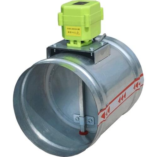 Damper Electric Air Valve Motorized Check Valve for 3/4/5/6/8inch Pipe 80/100/125/150/200/250mm AC220V DC24V