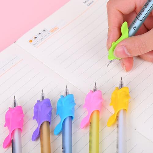 3Pcs Pencils Handle Silicon Small Fish Handle Helps Children Learn Holding Pen Writing Posture Correction Fits Pencil Handle