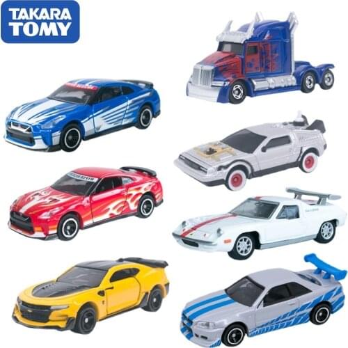 Takara Tomy Tomica Toys for Boys Diecast Model Car Nissan GTR Police Sports Hornet Optimus Prime Desktop Decorations Ornaments