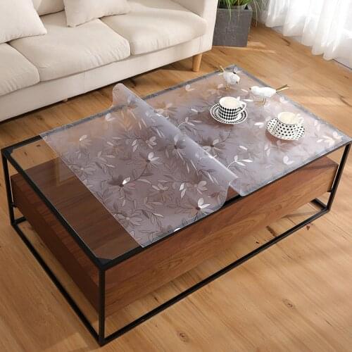 Custom made Tablecloth PVC oilproof waterproof table cloth round rectangle table tablecloth 1.5mm thickness wood table protector