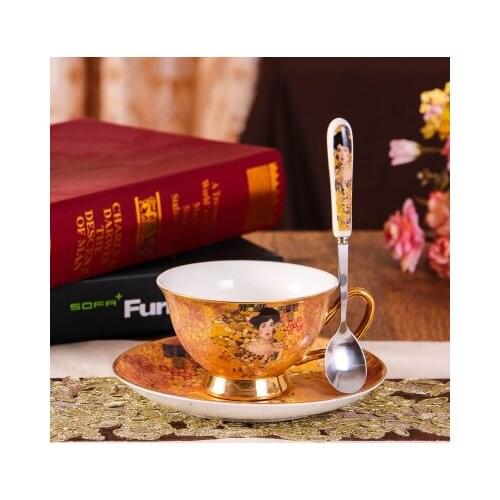 Ceramic Coffee Cup Palace Style European Creative Elegant Classical Afternoon Tea Bone China And Saucer Gift Box