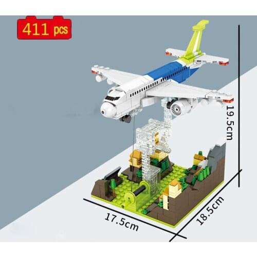 Military series C919 medium passenger aircraft Anti-gravity balance frame soldier SWAT Building Blocks Bricks Toys Gifts