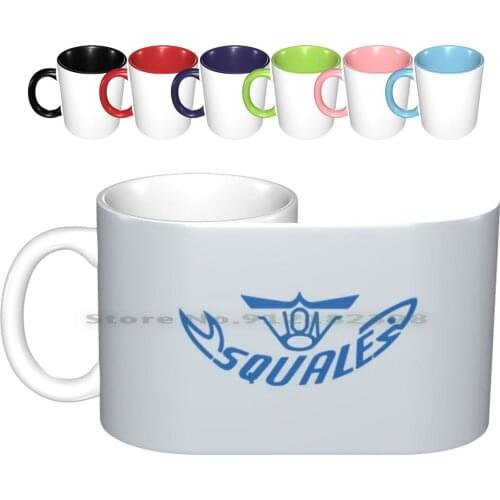 Squale Ceramic Mugs Coffee Cups Milk Tea Mug Squale Diver Watch Shark Vintage Logo Creative Trending Vintage Gift Bottle Cup