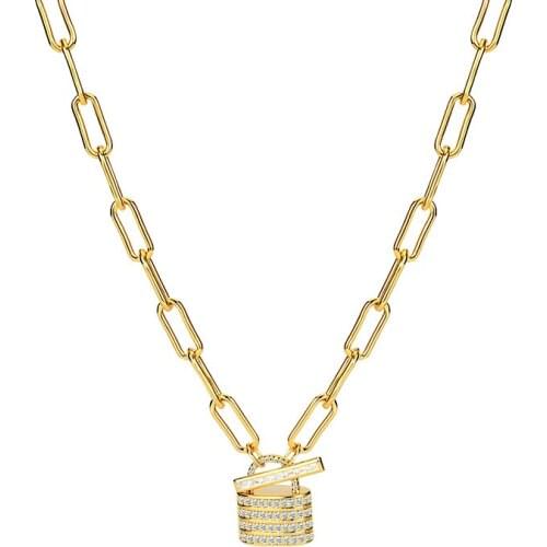 2pcs Fashion lock Shape pendant necklace Metal Lock pendant necklace