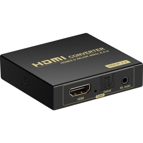 HDMI 2.0 Audio Extractor Converter 2160P 4K x 2K 60hz HDMI to HDMI-compatible Optical Toslink RCA L/R Audio 5.1 Channel mode