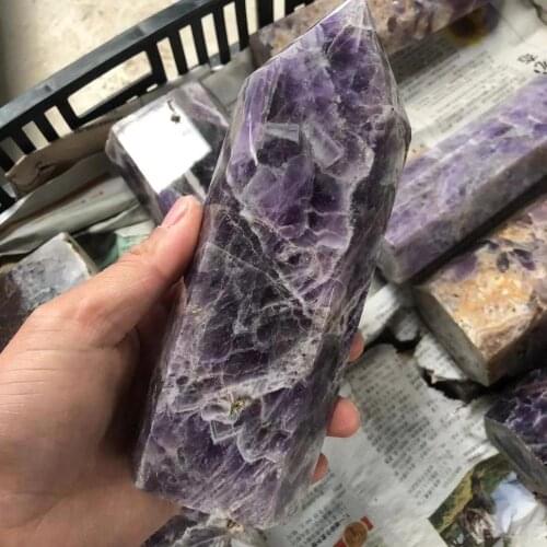 Natural dream Amethyst Crystal pillar cures crystal pillar tower