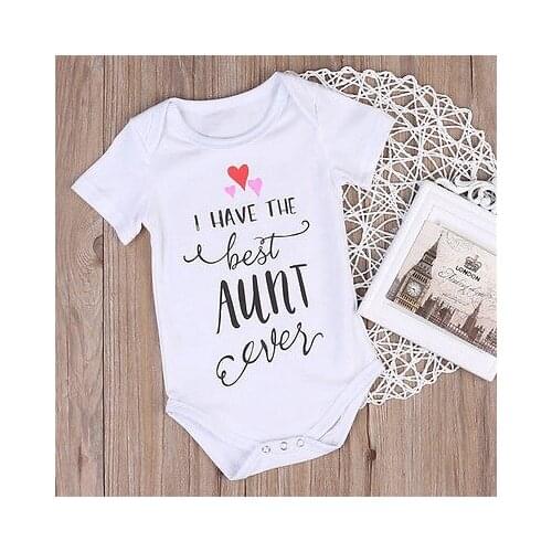 Pudcoco 2019 New Newborn Toddler Baby Boys Girls Clothing best Aunt Bodysuit Cotton Bodysuit Jumpsuit Summer Baby Clothes