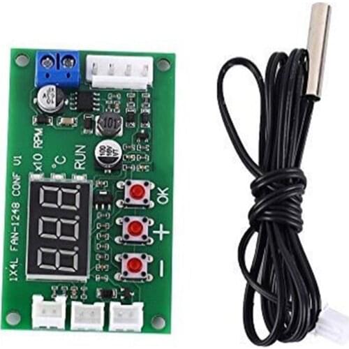 SHGO HOT-DC 12V 24V 48V 5A 2 3 4 Wire PWM Motor Fan Speed Controller Governor Temperature Control Support EC EBM Fan