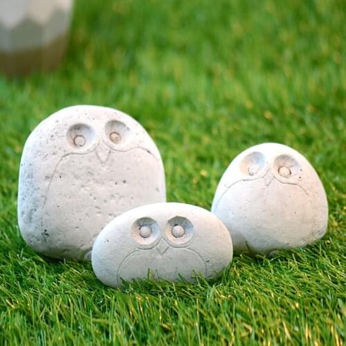 DIY Owl Shaped Plaster Cement Molds Silicone Concrete Terrace Decoration Tool