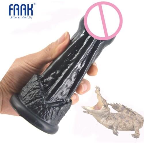 Animal Dildo Silicone Butt Plug Sex Toy Female Vagina G-Spot Massage Masturbation Stick Black Penis Sexy Big Dick Flirting Game