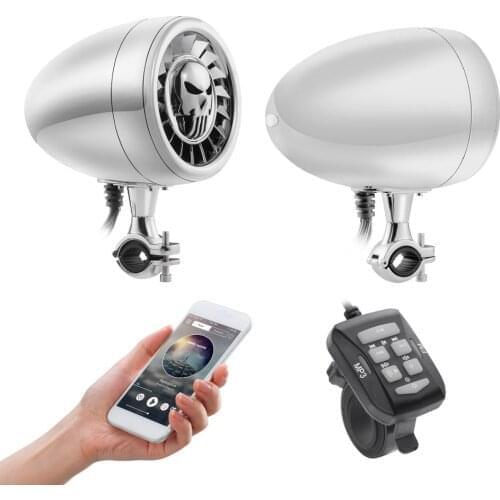 Motorcycle bluetooth Audio Waterproof Anti-theft Alarm System Speaker FM Radio MP3 Player Music Amplifier with Remote Control