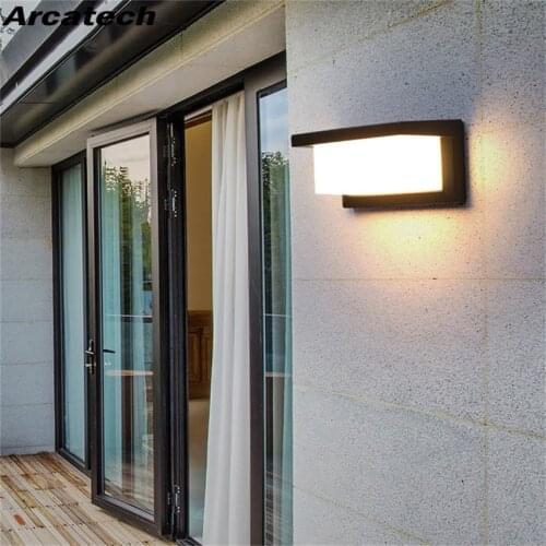 LED Outdoor Wall Lamp Modern LED Wall Light Aluminum Garden Porch Patio Aside Front Door Lighting Light NR-20