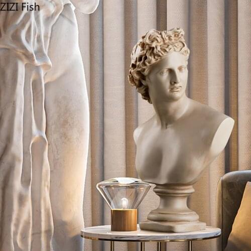 Vintage David Figures Sculpture Artwork Ornaments Living Room Decoration Myth Character Resins Statue Home Decoration Modern