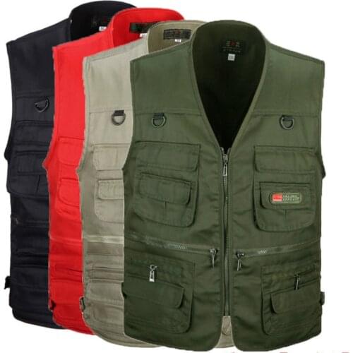 Fishing vest outdoor work clothes tooling foreign trade export vest mountaineering photography polyester cotton