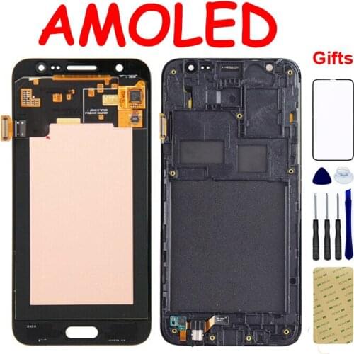 AMOLED LCD For Samsung Galaxy J5 2015 J500 J500F J500G J500M J500H J500FN LCD Display Touch Screen Digitizer Assembly Frame