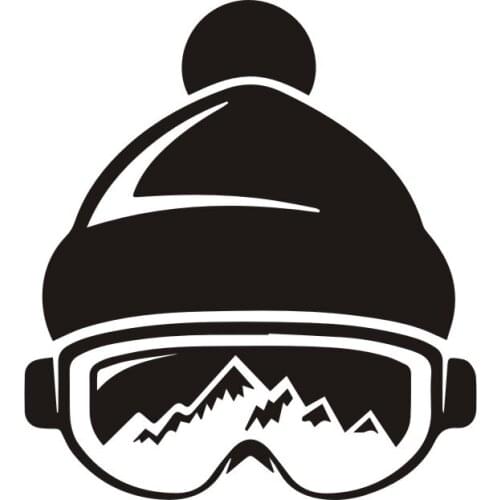 10CMX11CM Coolest Skiing Boy Funny Car Sticker Vinyl Decals Black/Silver For Window Bumper Laptop